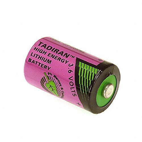 Batería, 3.6 V, 1/2AA, Litio, 950 mAh, Positivo Elevado y Negativo Plano, 14.5 mm